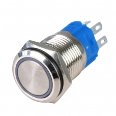 Waterproof Matel Push Button with RGB LED - Panel Mount 16mm